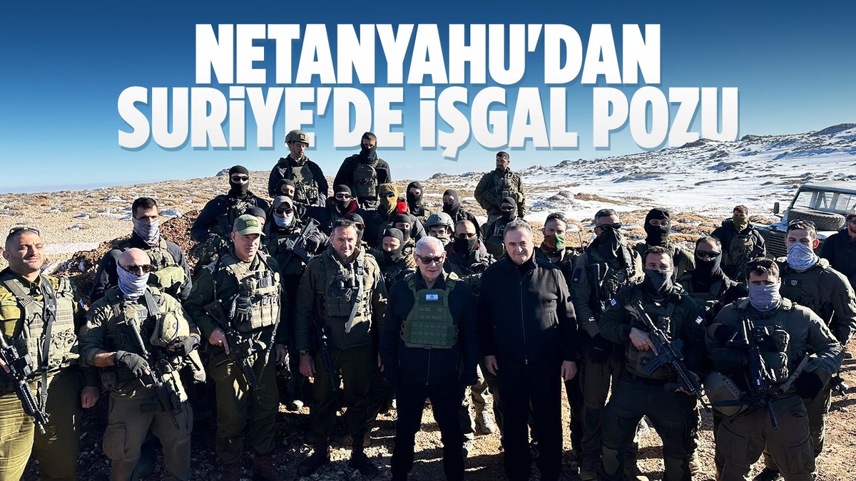 İsrail Başbakanı Netanyahu Suriye’de işgal ettiği Hermon Dağı’nda